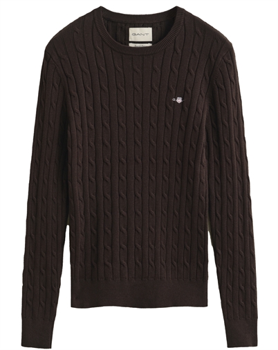 Gant - Classic Cable Strik - Deep Brown
